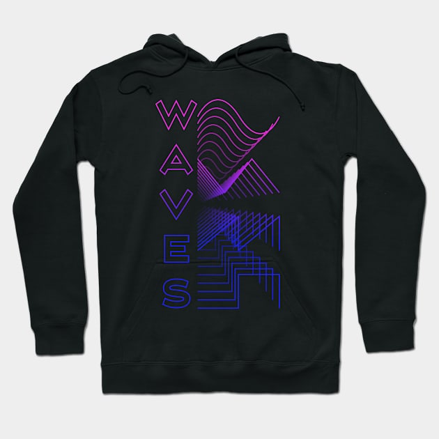 Waves Waveform Audio Digital Design Modular Gift Hoodie by star trek fanart and more